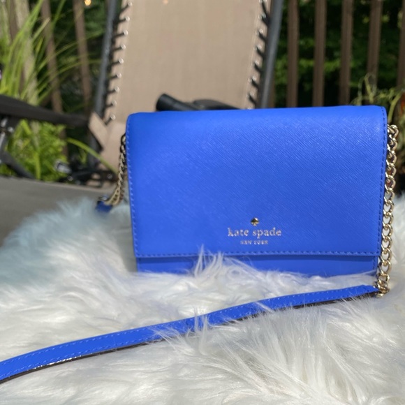 Kate spade bright blue crossbody bag with flap - Picture 3 of 4